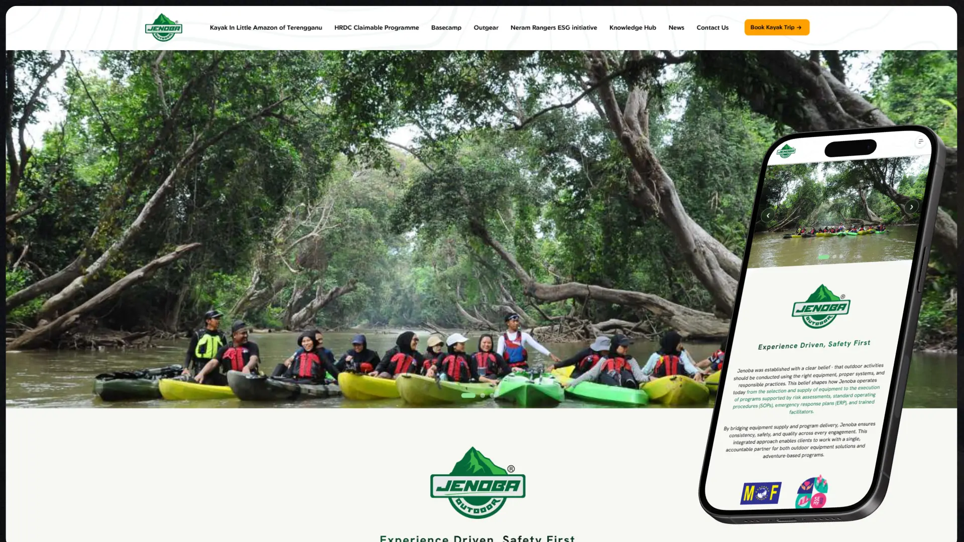 Jenoba Outdoor website design portfolio by LamanConvert